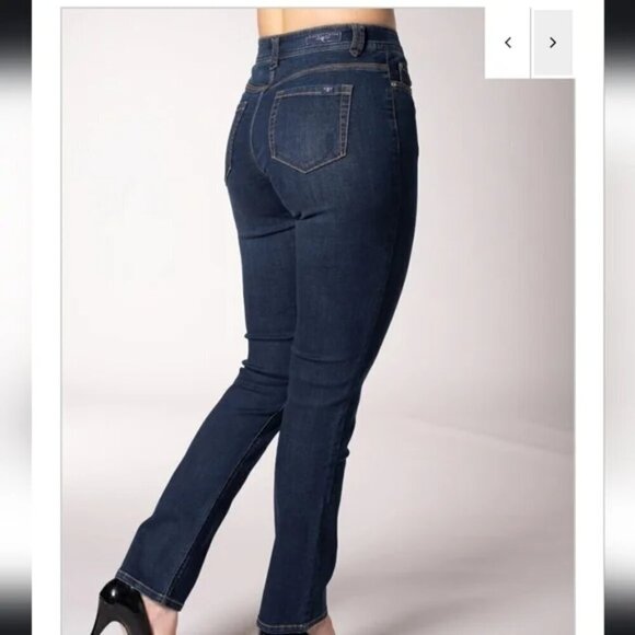 Carreli Women's Straight Leg Jeans Mid Rise, Double Stitch, Classic Fit, Size 31 - Picture 2 of 16